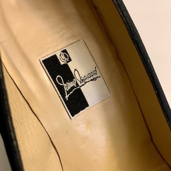 Vintage Jaime Mascaro Black Satin Bow Pumps Heels Size 7.5 - Picture 6 of 8